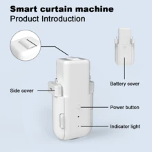 1 Stück WLAN Smart Vorhang Roboter mit Sprachsteuerung, App Fernbedienung, Alexa & Home Kompatibilität, USB Aufladung, ABS Material, einfache Installation (geeignet für Römische Stange/T/U Schiene 3-in-1)