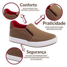 Tênis Casual Masculino Infantil Sapato Escolar Calce Fácil Menino Confortável Minipasso