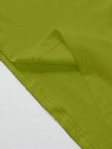 Playera manga corta con estampado de Moño - Verde Oliva - Ver 3