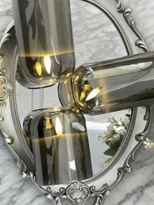 1 件/3 件套无焰蜡烛灯，带 10 键遥控器和 24 小时循环定时器的蜡烛灯，电池供电，许愿蜡烛灯，无味，3D 火焰效果，带灯芯的电动柱状蜡烛，温暖的火焰，适用于婚礼、家居装饰、卧室、求婚、生日、派对、圣诞节、万圣节、公司活动、礼物、蜡烛加热器 - 灰色 - 查看 2