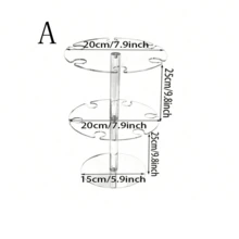 1 Set Acrylic 2-Tier/3-Tier Champagne Tower Display Stand, Thick Transparent Champagne Glass Holder Suitable For Wedding, Party, Celebration