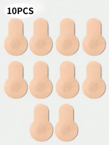 5 أزواج من شريط رفع القابل للتخلص منه، أغطية حلمة مقاومة للانحدار وعززة من قماش غير منسوج - مقاومة للتعرض والحرج، تمنع ظهور الحلمة، ترفع وتشكل الصدر