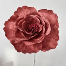 Large Simulated Velvet Peony Flower Wedding Fake Flower Window Display Photo Studio Shooting Burgundy Artificial Rose Large Flower, Valentine Day, Gift Gifts Birthday Graduation