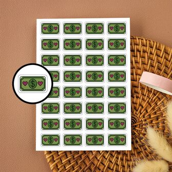 2 piezas Pegatinas de planificador del día de pago, ahorro de dinero planificación financiera, pegatinas de finanzas, pegatinas de dinero del día de pago, pegatinas divertidas para diarios, útiles escolares, vuelta al colegio