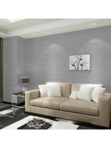 1 rollo de papel tapiz autoadhesivo y removible de PVC gris, fácil de aplicar, adecuado para cocina, dormitorio, sala de estar, encimera, decoración y renovación de muebles