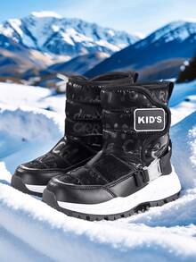 Boys' Winter Snow Boots, Warm And Anti-Slip, Suitable For Teenagers In Winter - Black and White - View 5