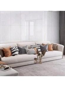 10/20pcs Ivory White Marble Effect Ceramic Tile Wall Stickers, Easy To Apply And Remove, Waterproof Self-Adhesive Sheets, Suitable For Kitchen, Bathroom, Home Decor, Etc