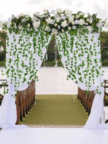 4/12/24Pcs Fake Vines With Leaves For Room Decor,Artificial Ivy Greenery Garland, Fake Vines Hanging Plants Backdrop For Home Decor,Garden Decor,Wall Decor,Bedroom Decor,Wedding Decoration,Table Decoration,Party Decorations,Birthday Decoration,Indoor Outdoor Decor,Christmas Decorations