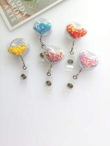 1pc/5pcs Colorful Glitter ID Card Holder Badge, School Supplies, Work ID Holder, Nurse Accessories, School Materials, Case