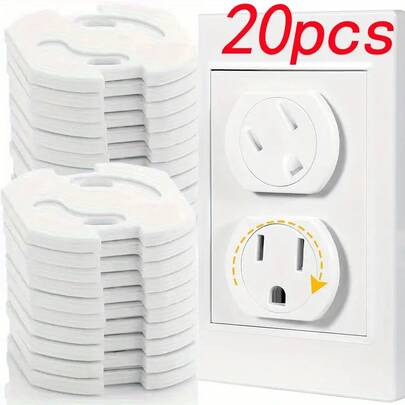 20 piezas Cubiertas de enchufe eléctrico estándar de la UE, Protectores de enchufe de la UE, Protegen a bebés y recién nacidos - Esencial para recién nacidos