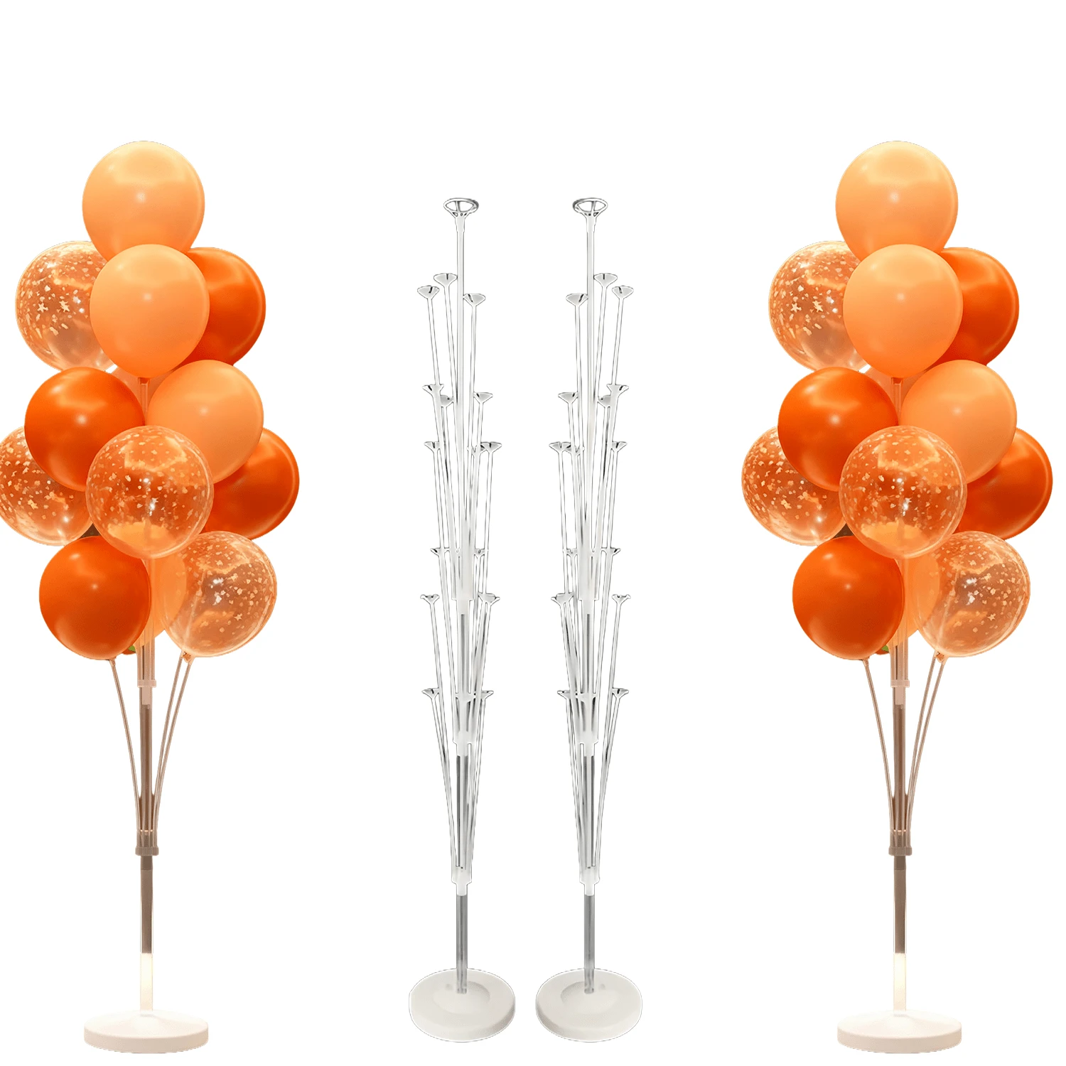 2 Pack Balloon Stand Kit With Lights For Floor, Balloon Tower With Stand, Balloon Pole For Wedding, Baby Shower, Birthday Party Or Bachelorette Party Decoration - 無色 - 查看 1