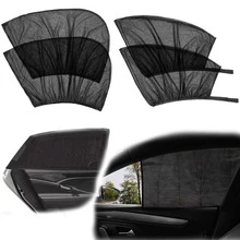 4pcs Fashionable Car Window Sunshades - Breathable Mesh Design For Side And Rear Windows; Use Our High-Quality Sunshade Panels To Cool Down Your Beloved Car! - 4pcs - View 1