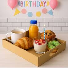 Surprise Breakfast Tray Box (30x40cm) 6 Pieces - Camel - View 5