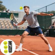 1 Set Of 3pcs Thickened Rubber Cricket Balls, Suitable For Professional Match Training, Elastic Adult Tennis Training Balls, With Storage Container