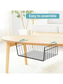 1pc Storage Rack, Household Kitchen Storage Hanging Basket, No-Installation Dorm Desk Storage Organizer, Multi-Layer Shelving Rack, Kitchen Supplies, Bathroom Supplies, Power Cord Storage Rack, Office Supplies Organizer Basket - Multicolor - View 8