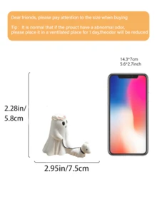 1 件可爱幽灵狗万圣节雕像，圣诞节、万圣节客厅、厨房、卧室装饰，室内外雕像花园装饰，万圣节礼物