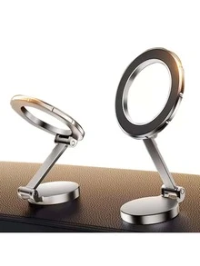 Soporte Magnético Para Coche Estable Antichoque Plegable,Soporte Magnetico Para iPhone, Galaxy, Celulares, Elegante Soporte Para Automovil - Plateado - Ver 2