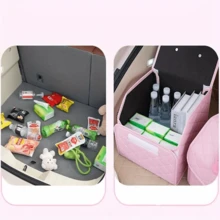 Foldable Multifunctional Storage Box With Bow Design, Suitable For Car Trunk And Home, Food & Toy Storage Box, Space-Saving