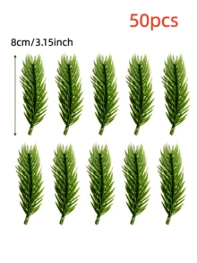 Corona de ramas de pino verde de 45 cm, guirnalda navideña de plástico duradero y realista con agujas y ramas de pino, decoración colgante para interiores y exteriores, puertas, paredes, ventanas, con asa para colgar fácilmente, adorno festivo para Navidad, Acción de Gracias y Año Nuevo