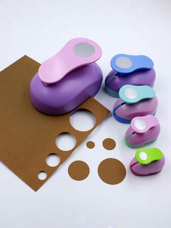 1pc 8/16/25/38/50mm Random Color Circle Punch DIY Round Embossing Punches Scrapbooking Machine Paper Cutting Hole Punch Rounder Cutter