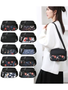 Solid Color Small Shoulder Bag, Multi Compartment Square Messenger Bag Commuting Fanny Pack, Versatile Mobile Coin Purse Retro Crossbody Bag, Lightweight Mini Satchel Purse Casual All-Match Storage Bags For Outdoor Travel