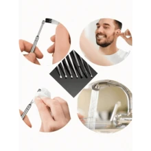 6Pcs Ear Cleaning Tool Stainless Steel Ear Pick Kit &1Pc Storage Bag Earwax Remover Tool, Living Room Home Bedroom Bathroom House Decor, Travel Stuff, Wedding, Party, Birthday, Gifts For Men Mom Dad Friends, New Years, Accessories, Funny Gift,School,Back To School,Travel,Travel Essentials,Home Essentials,Ear Cleaner - Màu xanh Cadet - Xem 6