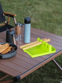 3pcs Kitchen Spatula Rack, Spoon/Chopsticks/Lid Storage Pad, Multi-Functional Household Storage Rack, 4 Card Slot Stove Appliance Bracket Easy To Clean, With Hanging Holes For Hanging And Draining, Multi-Functional Kitchen Storage Rack - Spatula, Spoon And Lid Hanging Rack | Household And Camper Countop Storage Rack, Practical Hook (Color Random)