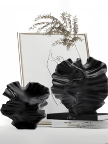 Vase décoratif en résine moderne et minimaliste, décoration pour salon, entrée, meuble TV, bureau, table basse, style de vie de luxe, pot de fleurs artistique haut de gamme, décoration de style wabi-sabi pour la maison