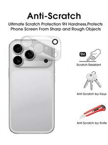 3pcs Full Cover Camera Protector Glass Film Compatible With Iphone 17 16 Pro Max 17 Air 15 14 13 12 11 Accessories Back Lens Glass