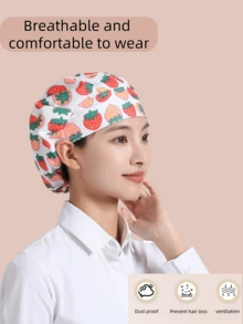 1 pièce Casquette respirante anti-poussière, style polyvalent, durable, en polyester, confortable à porter, bonne couverture, convient pour la cuisine, le chef de restaurant, le nettoyage, les soins infirmiers, l'atelier sans poussière - Multicolore - Voir 3