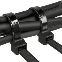 100 piezas de bridas de nailon de alta resistencia y autoblocantes de uso industrial en color negro - 300 MM/12 PULGADAS 100 PIEZAS - Ver 8