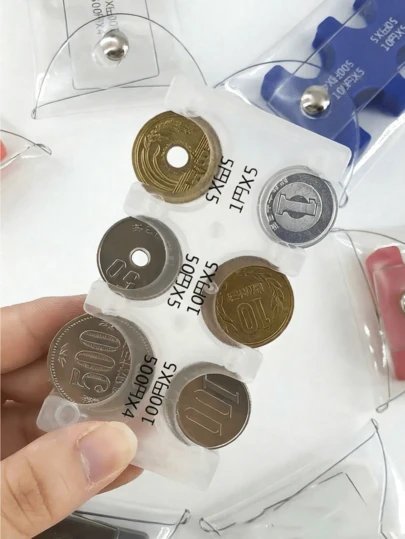 日式零钱包，迷你钱包，便携式小零钱袋，钞票收纳袋，旅行必备，透明卡包，男女通用钱包，可爱钱包