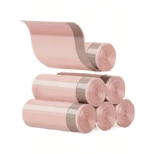 Thick & Durable Trash Bags 50-Pack Polyethylene Material For Bathroom Use Strong Enough For Wet Waste Ideal For Keeping Bathroom Clean Loved By Households (Pink)