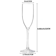 亚克力香槟杯、5 盎司不易碎高脚杯、可重复使用的香槟敬酒杯、透明香槟杯、优雅的塑料马提尼酒杯 - 非常适合鸡尾酒、香槟和甜点 - 可重复使用、慕斯杯、