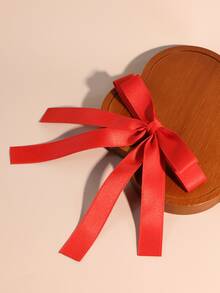 1pc Shiny Satin Bow Ribbon Large Barrette Hair Clip, Suitable For Daily Wear, Party And Holiday, Claw Clips, Hair Slide, Hair Barrettes, Cute Accessories, Hair Accessories