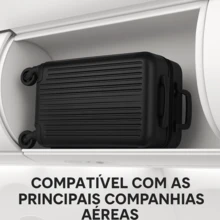 Carry-On Travel Suitcase Expandable 10kg 360° Wheels Compact ABS - 黑色 - 查看 3