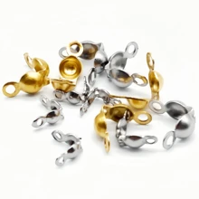 200/400/600入組2.5mm壓縮珠罩,帶扁平端,圓形分隔珠,金屬珠寶製作diy手工工具材料