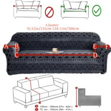 1pc Cationic Soft Plush Fabric Pet Proof Sofa Cover, Embossed Plush Jacquard Striped Pattern, Deep Gray Multi-Color, Thick Jacquard Plush Sofa Cover Suitable For 1/2/3/4 Seat Sofa, Autumn/Winter