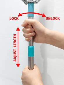 1pc Bed Bottom Cleaning Artifact Crevice Cleaning Electrostatic Dust Removal Duster Sweep Bed Bottom Dust Cleaning (Due To Different Batches, The Design And Color Of The Handle Plastic Parts May Vary. We Apologize For Any Inconvenience Caused.) - Blue - View 5