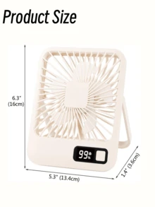 New Desktop/Wall-Mounted USB Fan, Portable Desk Fan For Home, Dorm, Bedroom - Khaki - View 2