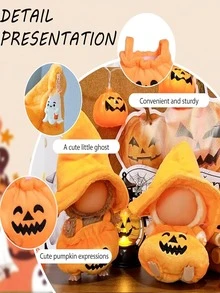 适合 娃娃的衣服，时尚娃娃衣服套装可爱主题设计师玩具服饰配饰适合收藏家粉丝展示（小南瓜） - 彩色 - 查看 3