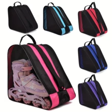 Unisex Handheld Wheeled Luggage, 3-Layer Large Capacity Skating Shoes Storage Bag, With Adjustable Shoulder Strap, Lightweight And Spacious, Suitable For Storing Ice Skates, Inline Skates And Quad Skates, Ideal Gift For Outdoor Sports And Skateboarding Enthusiasts. Shoe Bag Travel Storage Drawstring Shoe Cover Portable Dust-Proof Unisex Packing Bag, Essential For Travel, Cruise And Vacation - Multicolor - View 1