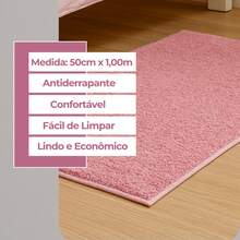 Classic Oasis Non-Slip Soft Luxury Carpet Runner For Hallway And Bedside Decoration - 淺粉色 - 查看 5