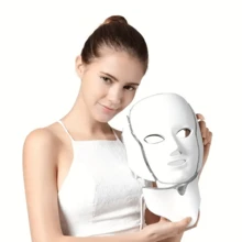 Face And Neck,Red Light Face Mask,Face Care Product,Gross Skin Care,Facial Beauty Massager,Light Therapy Mask Personal Skin Care Product,Glow Mask Beauty Mask,LED Face Mask With Red & Infrared Light - 白色 - 查看 2
