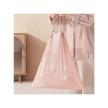 Thick & Durable Trash Bags 50-Pack Polyethylene Material For Bathroom Use Strong Enough For Wet Waste Ideal For Keeping Bathroom Clean Loved By Households (Pink)
