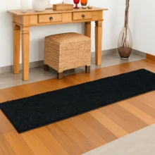Classic Oasis Non-Slip Soft Luxury Carpet Runner For Hallway And Bedside Decoration - 黑色 - 查看 8