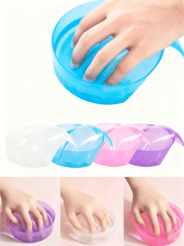 Elegant Manicure Soak Bowl Set - Premium Acrylic Pedicure Foot Bath Basins For Nail Spa & Holiday Home Salon Care