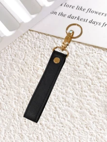 1 Piece/6 Pieces Of Customized Anniversary Name Or Letter PU Leather Women's Bag Hanging Keychain. The Exquisite And Compact Lining Has A High-End Texture, With A Simple And Retro Style. It Is A Multi-Functional Personalized PU Leather Scratch-Resistant Wristband Keychain Bag Accessory. - Multicolor - View 13