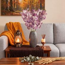 1/3/6 Stücke künstliche Phalaenopsis Orchideen Stiele, Fake Blumen für Heim-Dekoration, Hochzeitsdekoration, Hochzeitstischdekoration, Herbst-Heimdekoration, Raumdekoration, Balkondekoration, Küchendekoration, Esszimmer, Schlafzimmer-Accessoires, Wohnzimmer-Dekoration, Partydekoration, Halloween-Dekoration, Weihnachtsdekoration, Braut mit Blumen, Geburtstagsparty, Wanddekoration, Hausdekoration, Geburtstagsgeschenke Kürbis Vase Outdoor Garten Dekoration