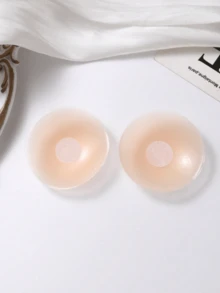 10pcs Flower Liquid Silicone Reusable Invisible Nipple Cover, Waterproof Chest Flap - Multicolor - View 7